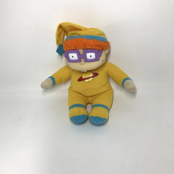 Vintage 1990s Rugrats Slumber Party Chuckie Finster Plush Doll in Pajamas - Picture 5 of 5
